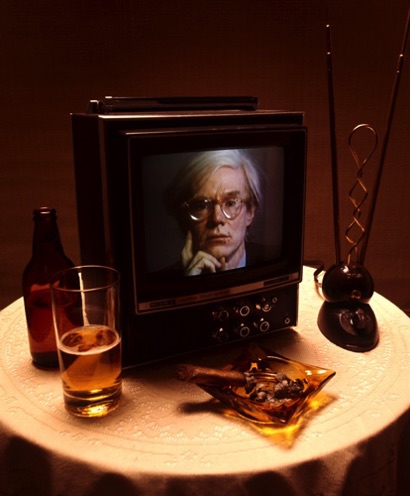Andy Warhol on TV, New York. 1976